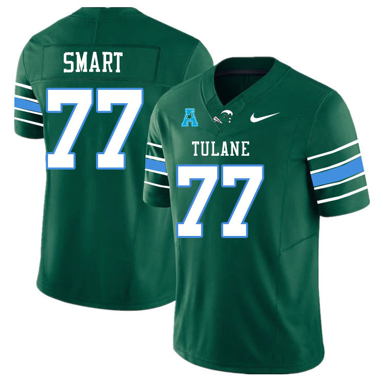 Tulane Green Wave #77 Tanzel Smart College Football Jerseys Stitched Sale-Green
